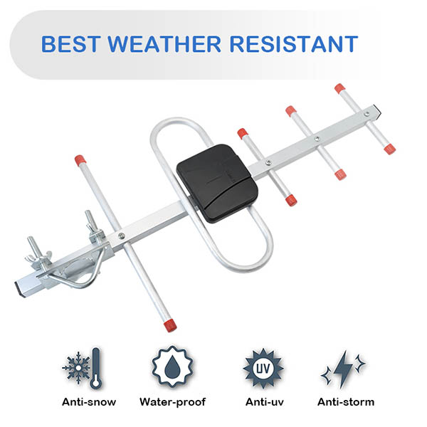 High Quality 5 Elements Digital Tv Dvb-T2 UHF Outdoor Yagi Antenna
